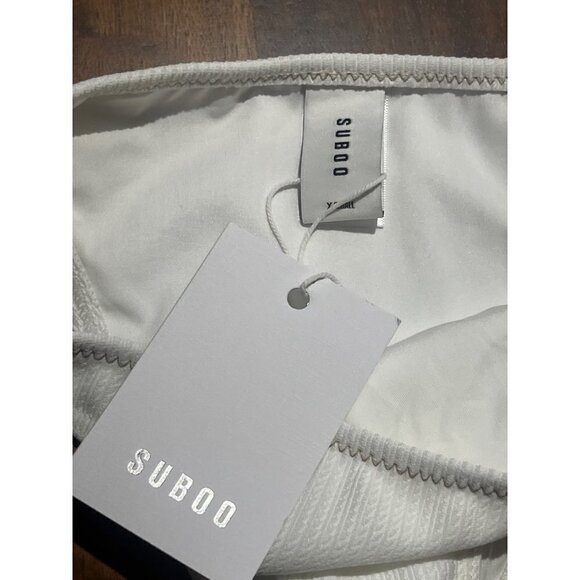 Suboo Kaia Slim Bikini Bottoms in White XSmall New Womens Swim - Picture 6 of 10